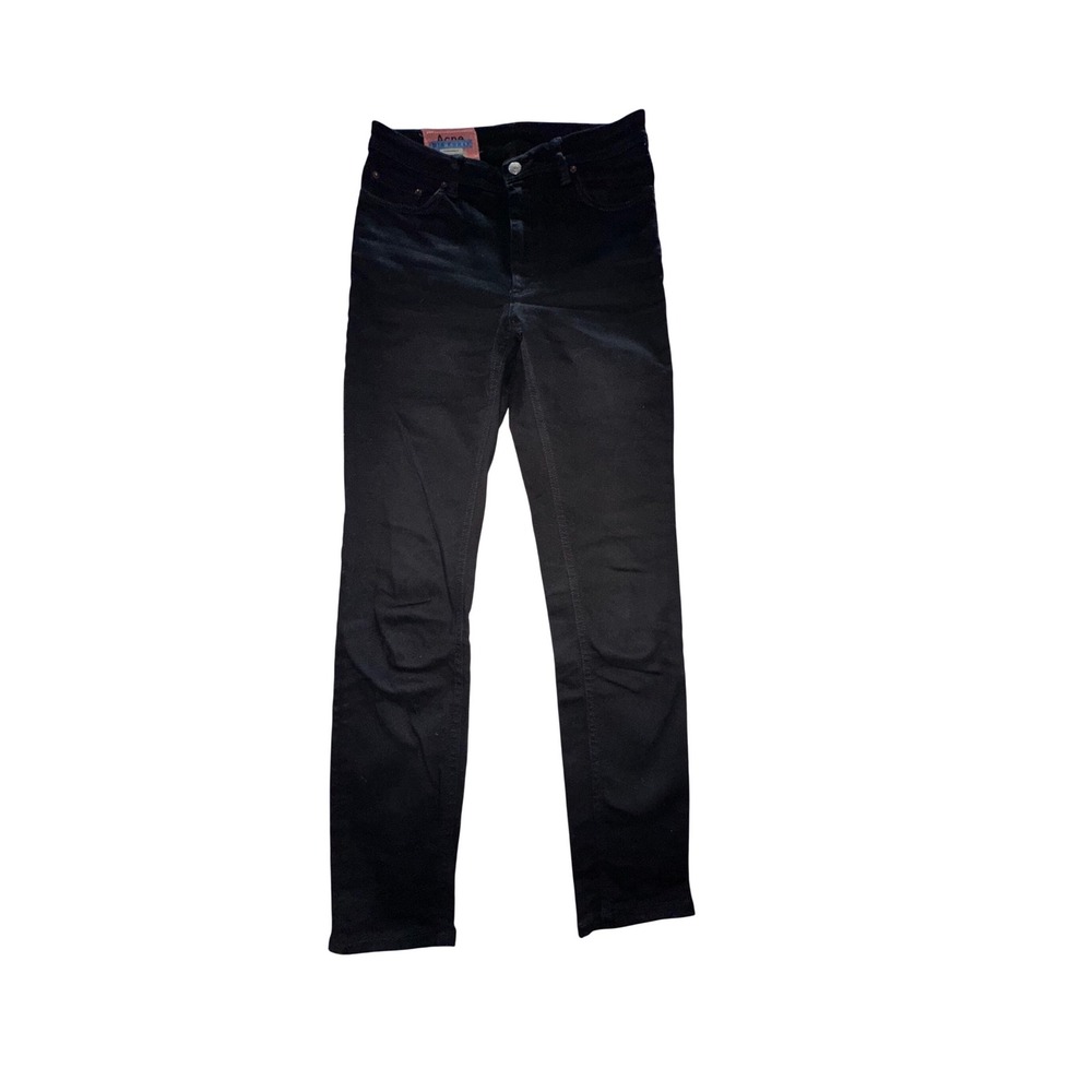 Acne Studios Peg Blk Womens 29 Black Skinny Jeans High Rise‎ Stretch